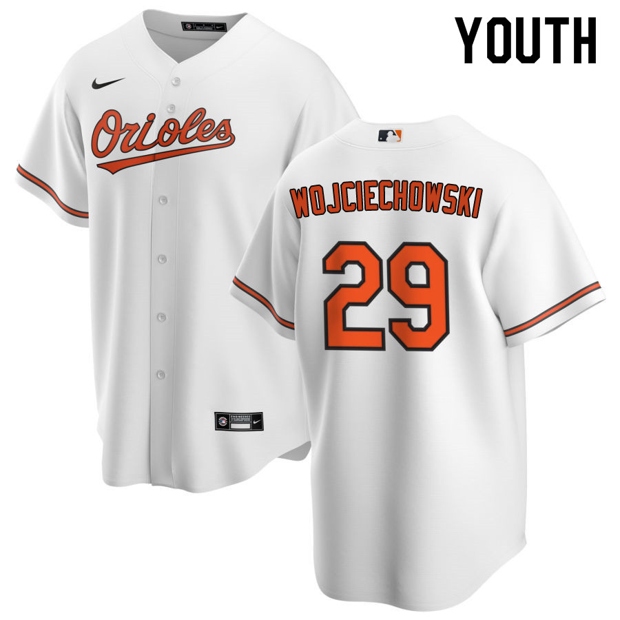 Nike Youth #29 Asher Wojciechowski Baltimore Orioles Baseball Jerseys Sale-White